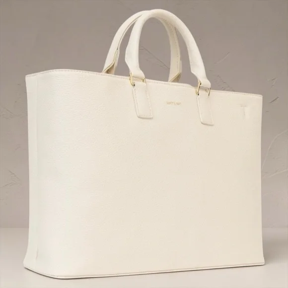 MATT & NAT Elegant & Spacious White Laptop Bag NWT + $20 USD Value Gift - Picture 5 of 16